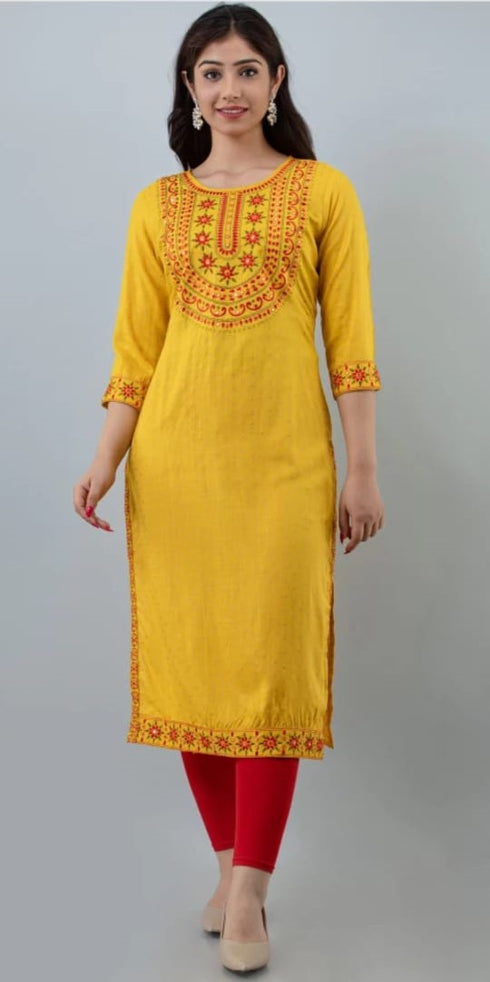 Designer Embroidered Kurti